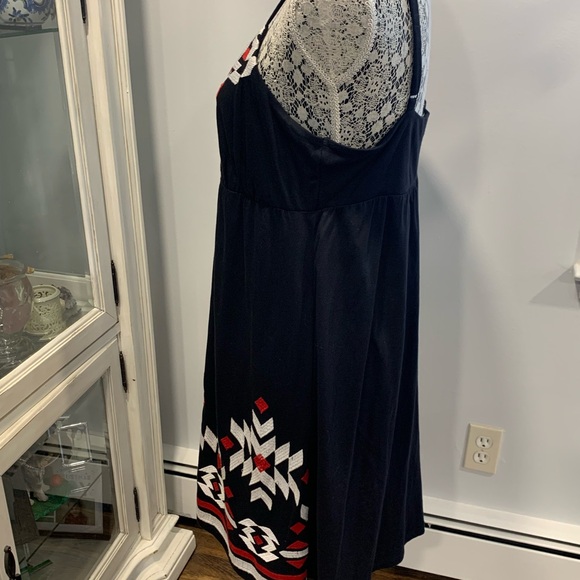 INC International Concepts Blue and White Sleeveless Sundress - Picture 6 of 10